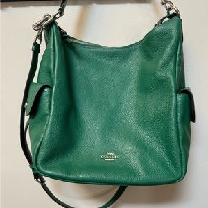 Green COACH Pennie Shoulder / Crossbody Bag